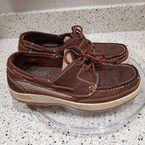 Nunn Bush Men's Sz 7.5 Boat Leather Loafer Brown Shoes 85608-77